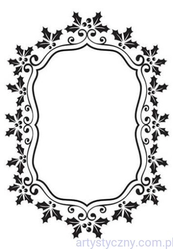 Folder Nellie - Owalna Ramka z Ostrokrzewem EFE024