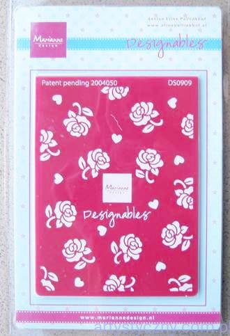 Marianne Design Designables Punch and Emboss - Roses - Folder + Wykrojnik - Różyczki
