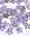 Cyrkonie kryształki do przyszycia - 50 szt - liliowe kwiatki