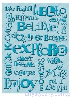 Folder Cuttlebug B6 - Wall Decor and More - Napisy Wyznania