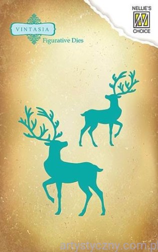 Wykrojniki Nellie - Vintasia - Reindeer - Renifery - vind019