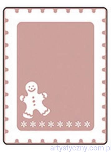 Folder SIZZIX - Frame Stamp Gingerbread Man - na Boże Narodzenie