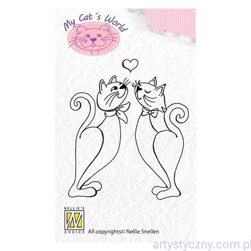 Stempel Akrylowy Nellie - Zakochane Koty CW002