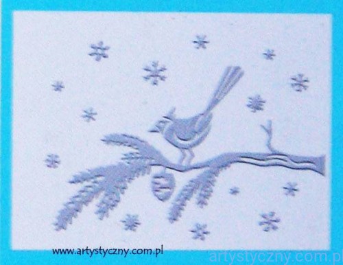 Folder Cuttlebug A6 - Winter Wonderland - Ptaszek na Gałęzi
