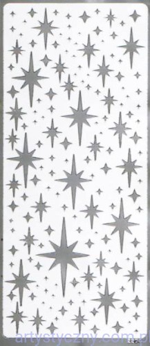 Naklejki  na święta - Gwiazdki Srebrne 2204