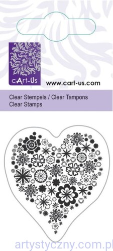 Stempel Akrylowy, Heart of Flowers, Kwiatowe Serce 1071