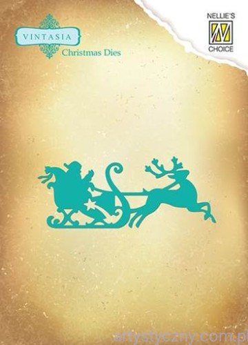 Wykrojniki Nellie - Vintasia - Santa Claus - Mikołaj Sanie - vind046