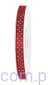 Tasiemka Wstążka Satynowa 6mm - Czerwona w Kropki - 3 metry