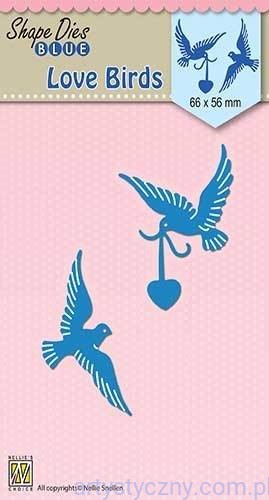 Wykrojniki Nellie 2szt - Love Birds - Gołąbki SDB038