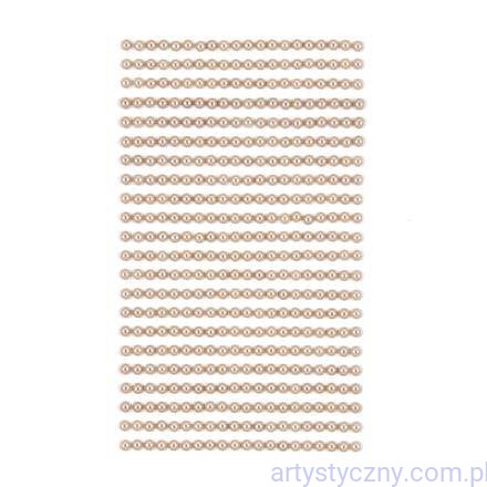 Perełki Półperełki Samoprzylepne 4mm, 440szt, beige, Beżowe
