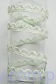 129A. Delikatna Koronka Listeczki - Pastelowa Zieleń - 5 metrów
