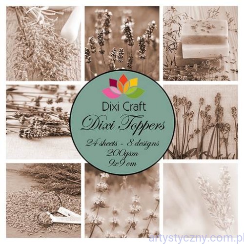 Papiery Dixi Toppers 9x9cm, 24ark, Lawenda ET0300