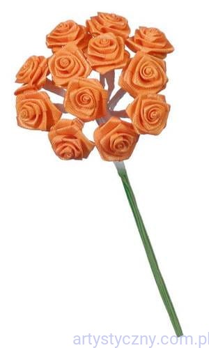 Satynowe Pomarańczowe Różyczki 12szt - Dior Rose Orange