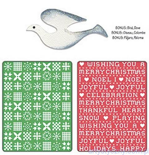 2 Foldery Sizzix, Sizzlits Die -  Nordic Sweater &amp; Cross Set