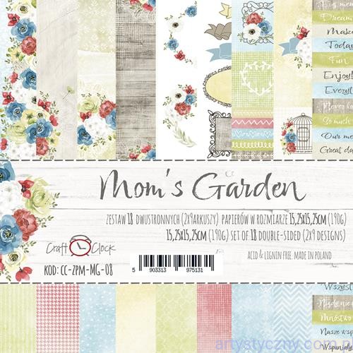 Zestaw papierów do scrapbookingu Craft o'Clock - Mom's Garden - 15x15 cm