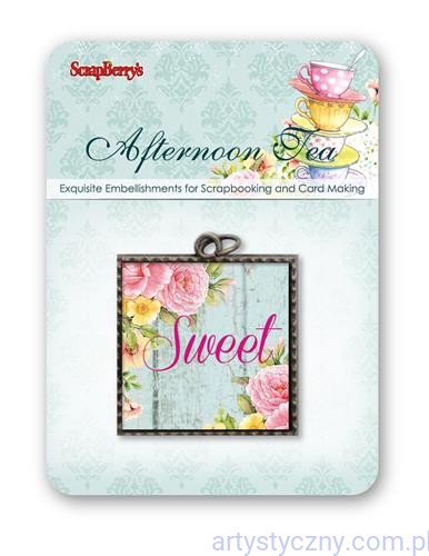 Metal charm Afternoon Tea - Metalowa Ozdoba Zawieszka