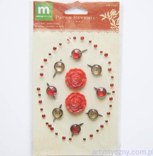 Paper Reverie Gems &amp; Brads - SIENNE - Ćwieki i Cyrkonie - Making Memories