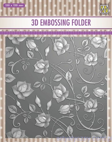 Folder do embossingu 3D Roses, Róże EF3D11
