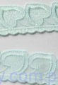 96. Miętowa Koronka Serduszka Listki - 1 m