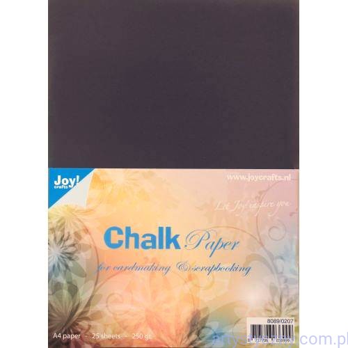 Joy Chalk Paper 250g - 25 ark A4 Czarny/Kreda 8089/0207