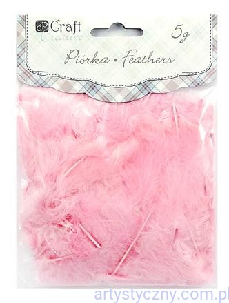 Różowe Piórka Gęsie - 5-12cm - 5 gram