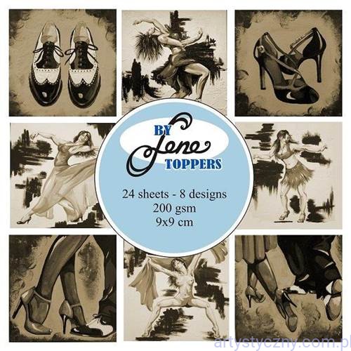 Papiery Dixi Toppers 9x9cm, 24ark, Taniec BLT004