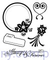 Basic Grey Cappella Forever Bitsy Clear Stamps - Stemple Akrylowe 5szt