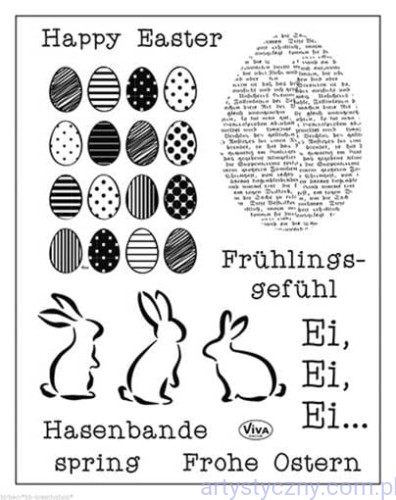 Stemple Akrylowe Viva Decor - Happy Easter - Zajączki Jajka 144