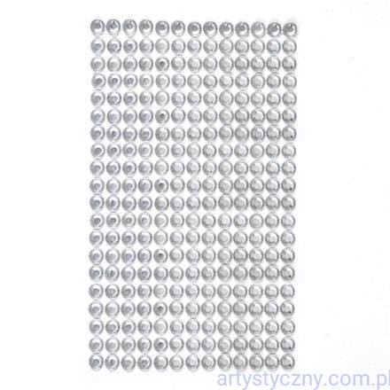 Kryształki Cyrkonie Samoprzylepne 6mm - 260szt - Srebrne CRYSTAL