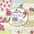 Papiery do Scrapbookingu 15x15cm, Piwonie 8 ark