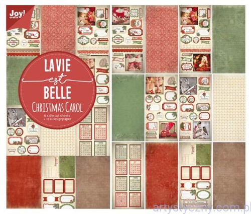 Papiery Ozdobne Joy - Christmas Carol, La vie Belle - 15x30cm - die cut - 6011/0382