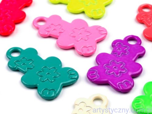 Metalowe Zawieszki - Kolorowe Misie - 5 szt