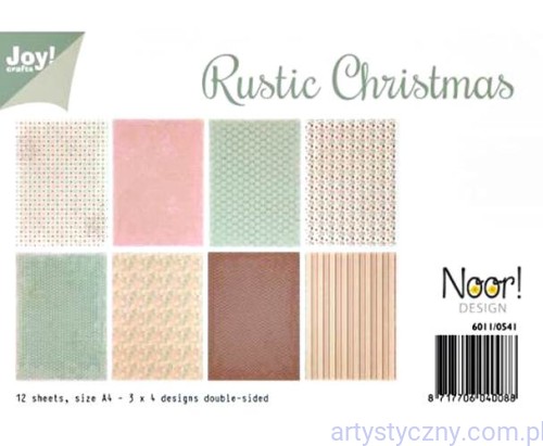 Zestaw papierów do scrapbookingu Joy! Crafts - Rustic Christmas - 12xA4 - 6011/0541