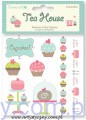 Stemple Akrylowe ~ Tea House, Cupcakes - Babeczki Ciastka Tort 8 szt
