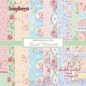 Zestaw papierów do scrapbookingu ScrapBerry's - Sweet Moments - 15х15сm