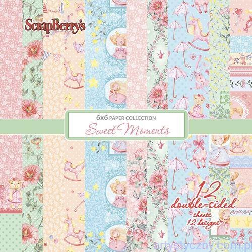 Zestaw papierów do scrapbookingu ScrapBerry's - Sweet Moments - 15х15сm