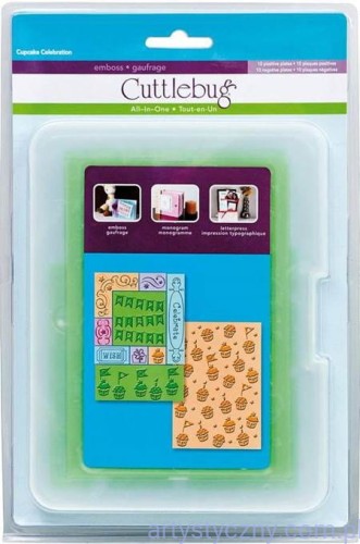 All-In-One Cuttlebug Folders - Cupcake Celebration - Ciasteczka Urodziny - 10 części