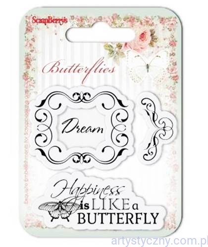 Stemple Ozdobne - Butterflies, Dream - Motyle, Ramka