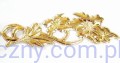 Aplikacje Kwiaty Art Deco Gipiura ~ Złote 10 sztuk