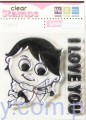 Stemple Akrylowe ~ Love Struck Cupid - Amorek I Love You