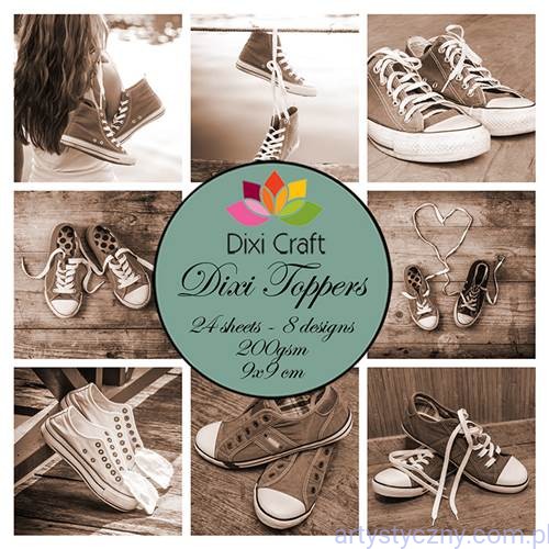 Papiery Dixi Toppers 9x9cm, 24ark Trampki ET0286