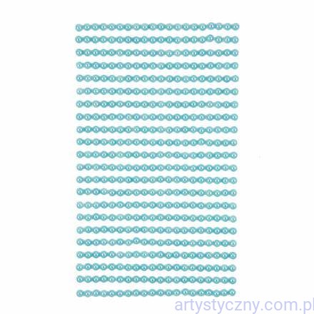 Perełki Półperełki Samoprzylepne 4mm, 440szt, turquoise, Turkusowe