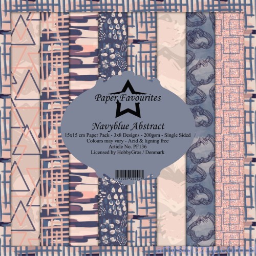Papiery Dixi Craft 15x15cm Navyblue Abstract PF136