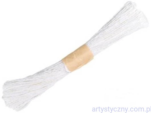 Sznurek Papierowy BIAŁY 2mm - 45 metrów