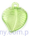 Koraliki Akrylowe Zawieszki - Zielone Listki Liście - 20szt