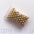 Perły Perełki Koraliki Kulki 6mm - Złote - 100 sztuk