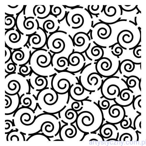 Maska Szablon - Mix Media Stencil Torsels - 15x15cm - Zawijasy SCB53100020