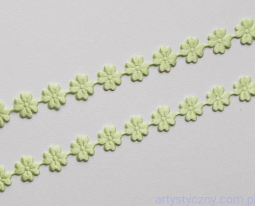 Atłasowe Aplikacje Koniczynki - 70 sztuk - Młoda Zieleń
