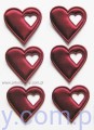 Duże Serca na Kotyliony ~ Bordowe 100 sztuk