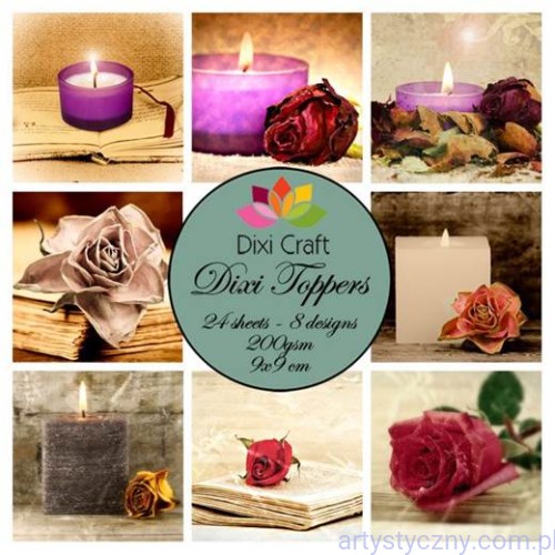 Papiery Dixi Toppers 7x10cm, 24ark, Nastrój ET0247
